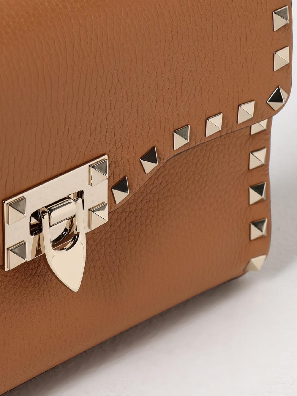 Giglio Borsa Rockstud Valentino Garavani In Pelle A Grana