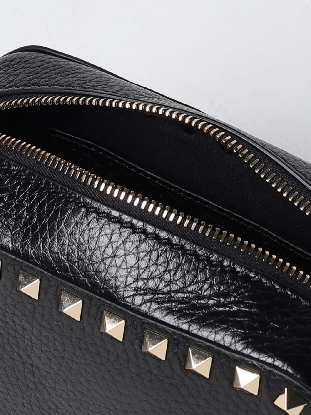 Giglio Borsa Rockstud Valentino Garavani In Pelle A Grana