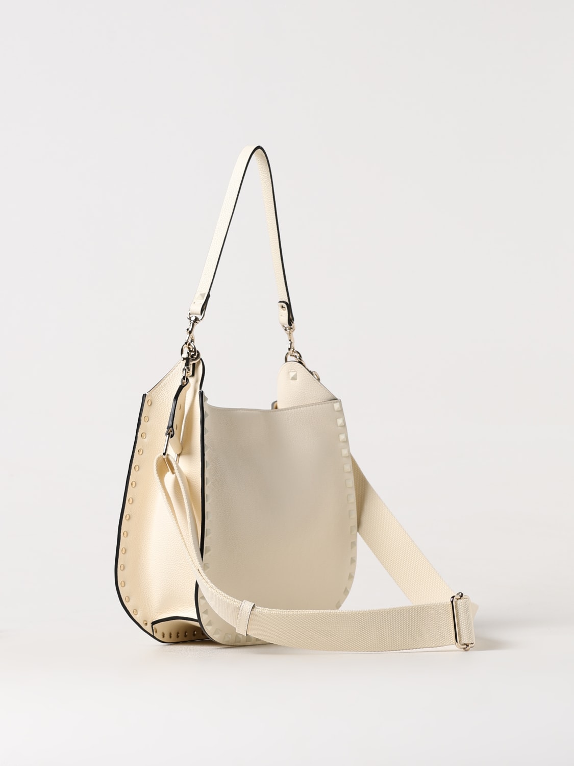 Giglio Borsa Rockstud Valentino Garavani In Pelle A Grana