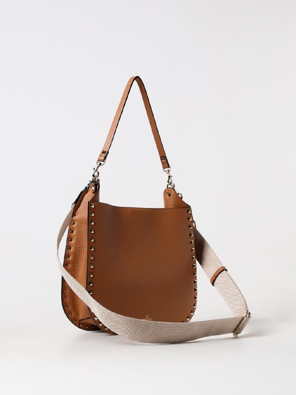 Giglio Borsa Rockstud Valentino Garavani In Pelle A Grana