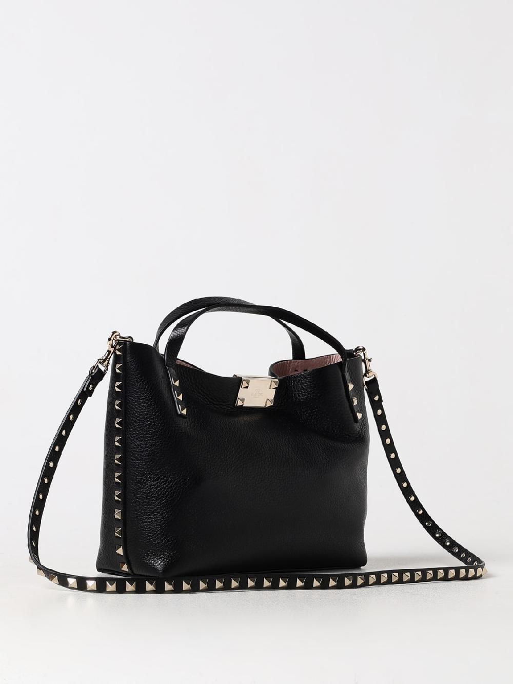 Giglio Borsa Rockstud Valentino Garavani In Pelle A Grana