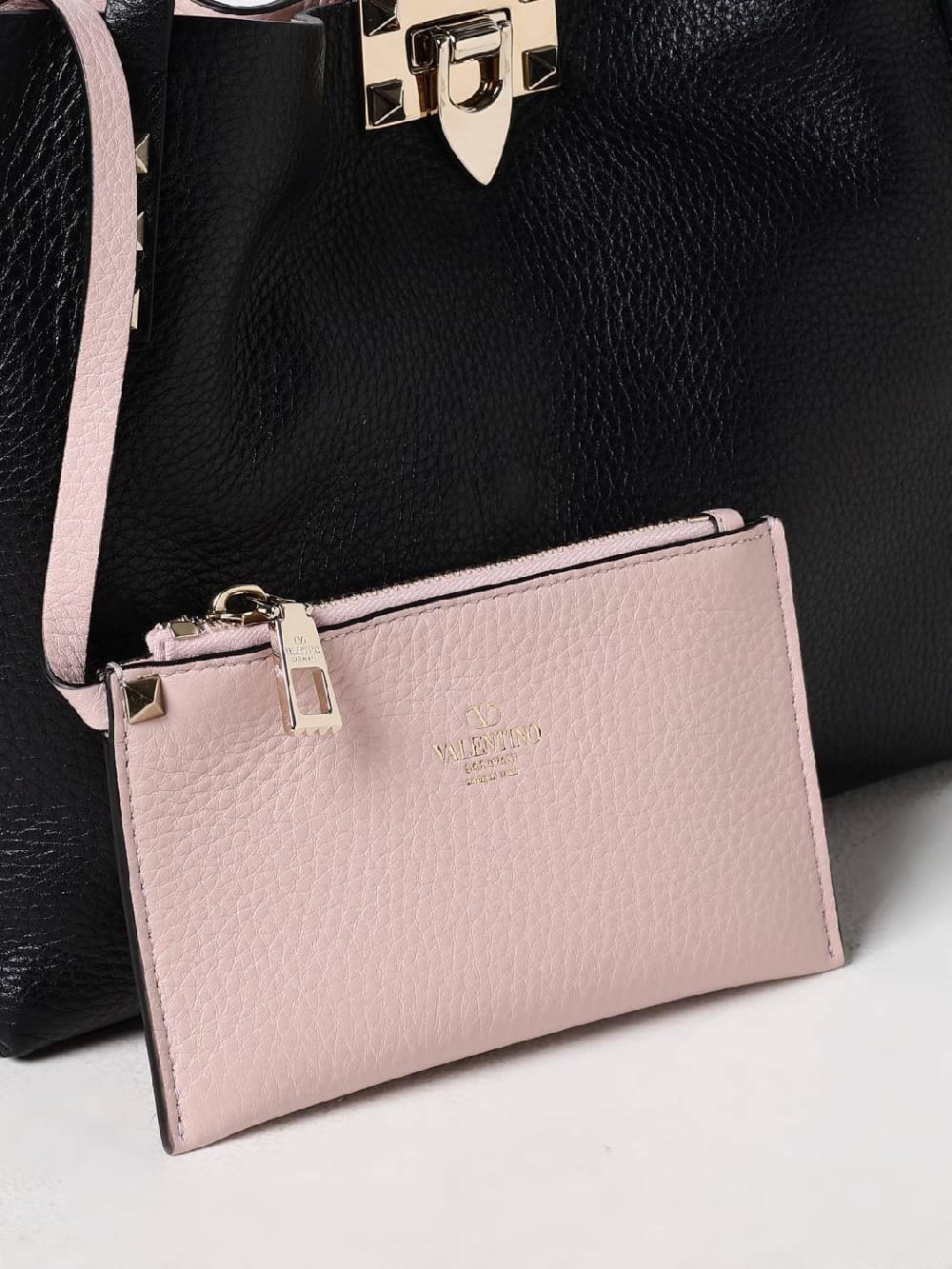 Giglio Borsa Rockstud Valentino Garavani In Pelle A Grana