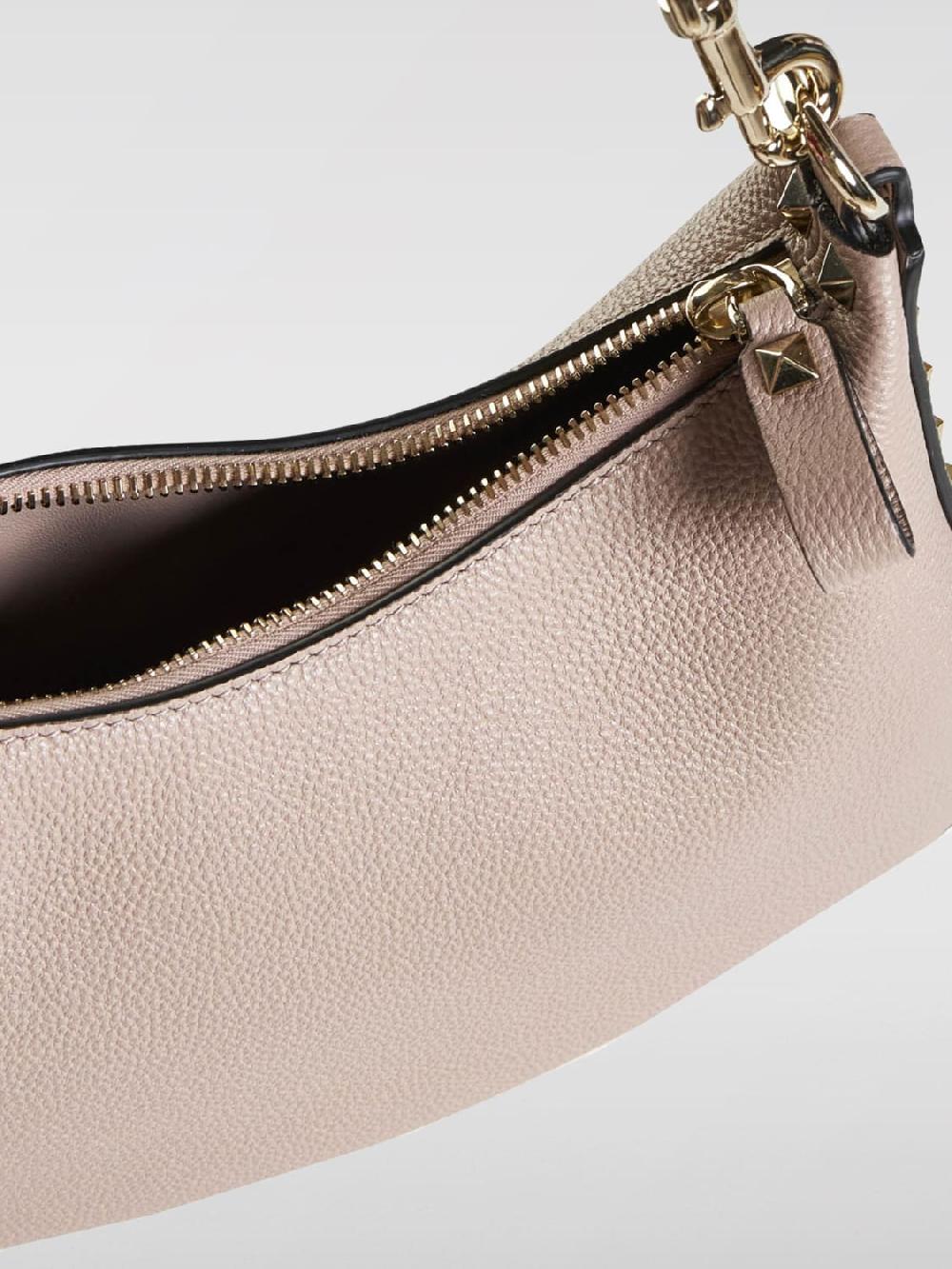 Giglio Borsa Rockstud Valentino Garavani In Pelle A Micro Grana