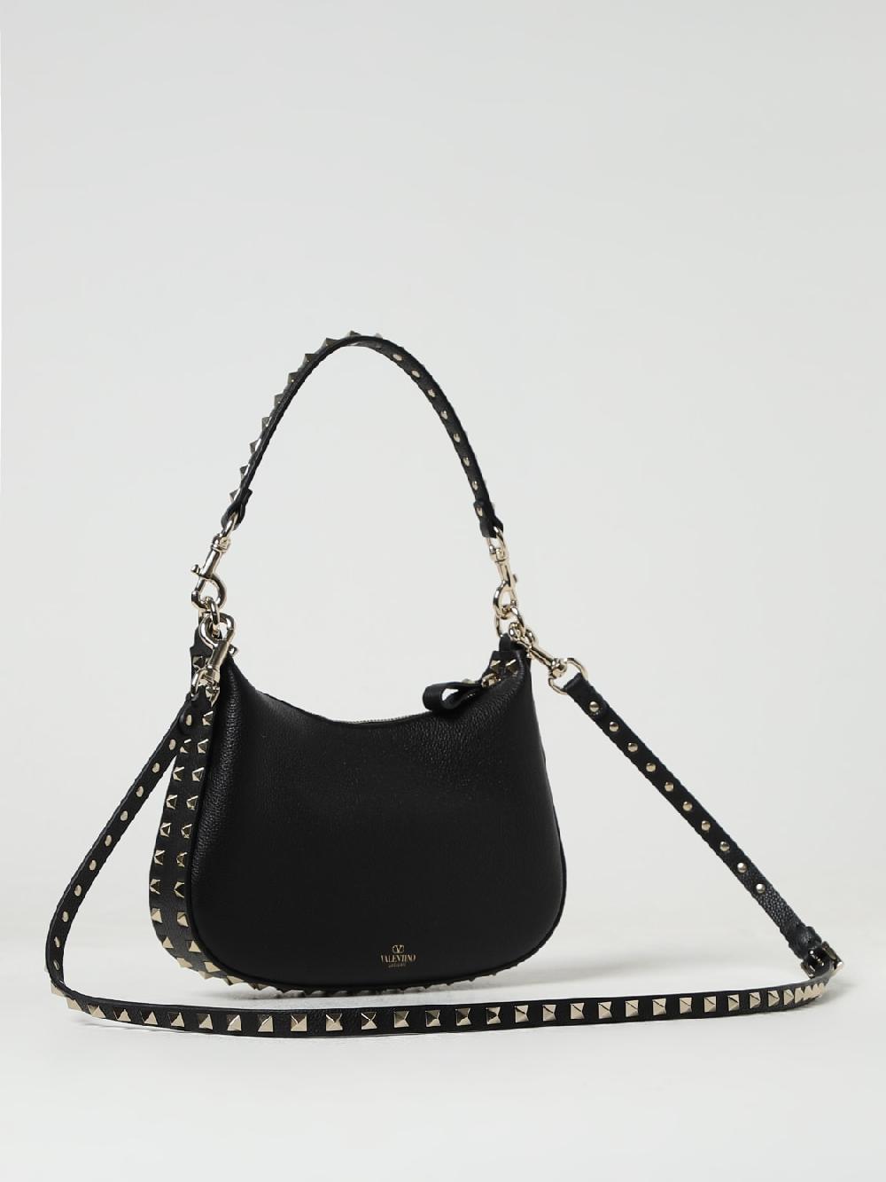 Giglio Borsa Rockstud Valentino Garavani In Pelle A Micro Grana
