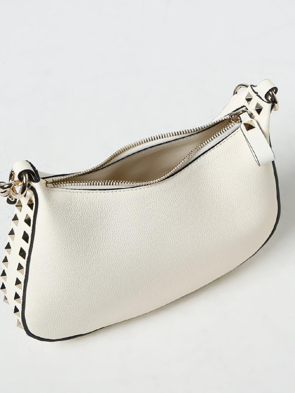 Giglio Borsa Rockstud Valentino Garavani In Pelle A Micro Grana