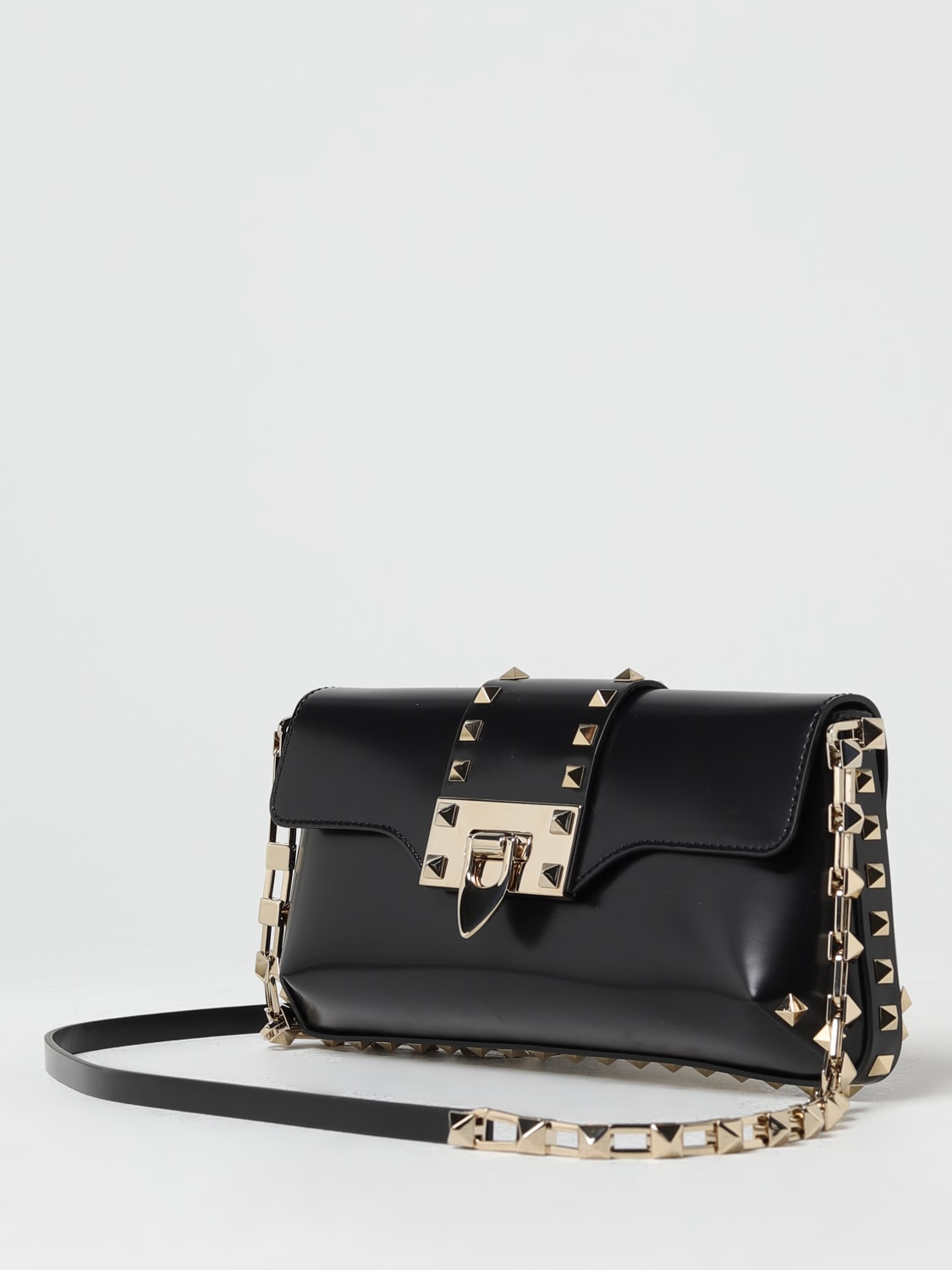 Giglio Borsa Rockstud Valentino Garavani In Pelle Spazzolata