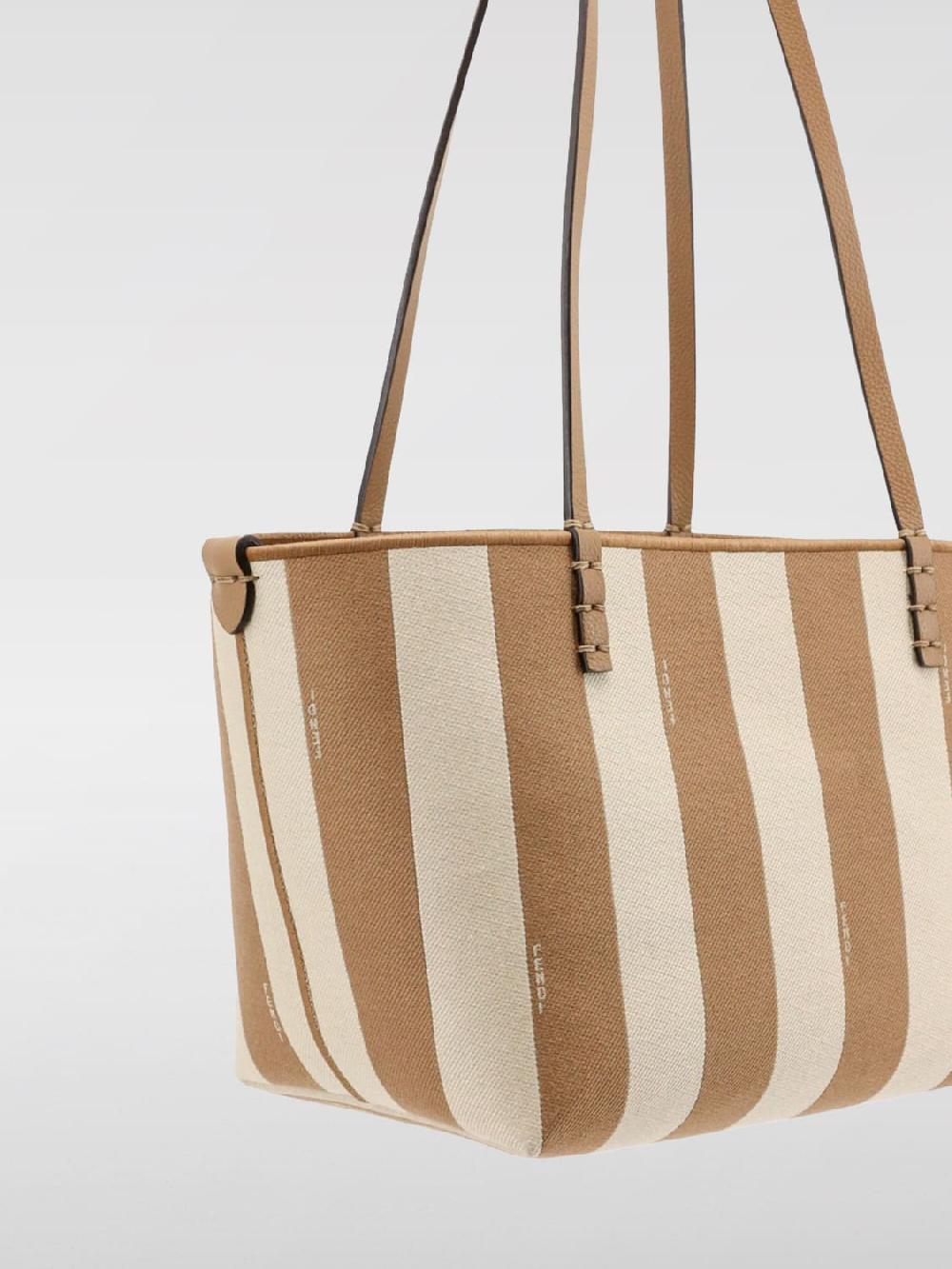 Giglio Borsa Roll Fendi In Canvas A Righe Con Logo Jacquard