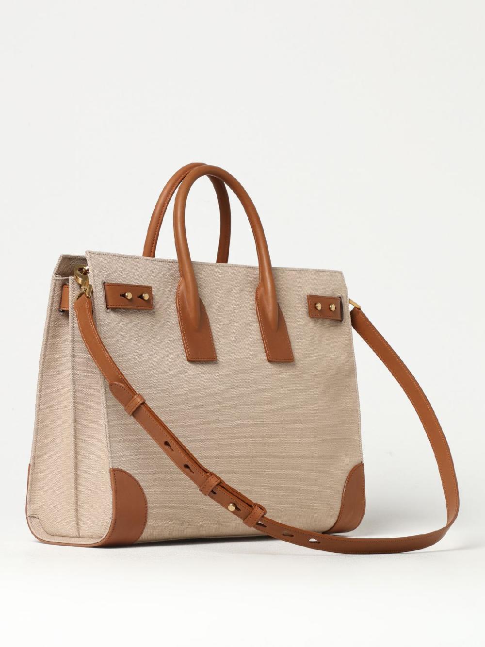 Giglio Borsa Sac De Jour Saint Laurent In Cotone E Pelle