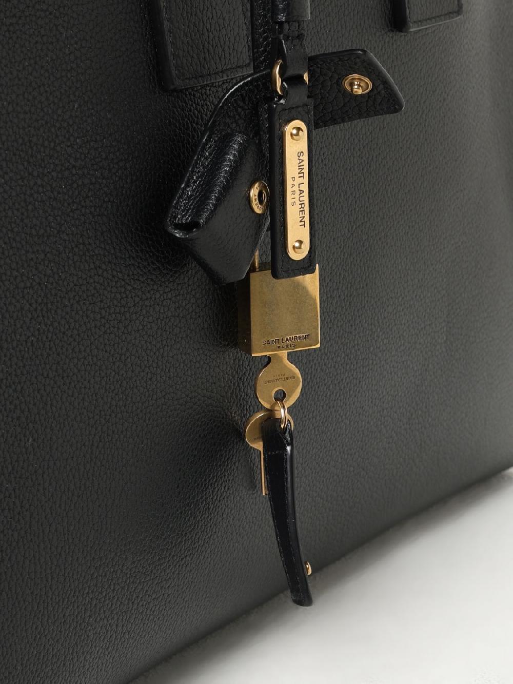 Giglio Borsa Sac De Jour Saint Laurent In Pelle Martellata