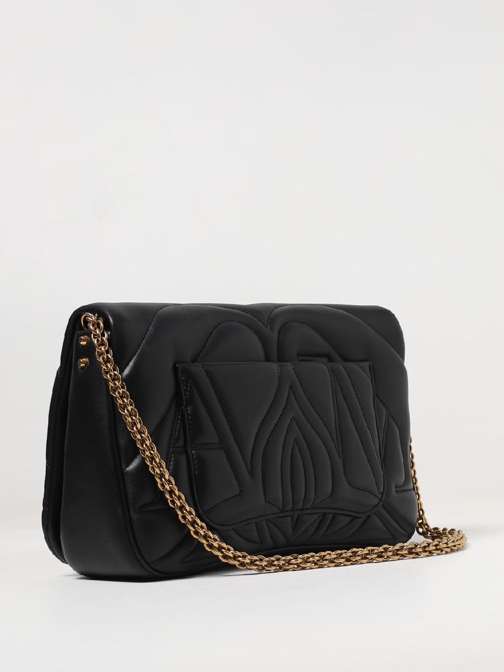 Giglio Borsa Seal Alexander McQueen In Pelle Con Logo Embossed
