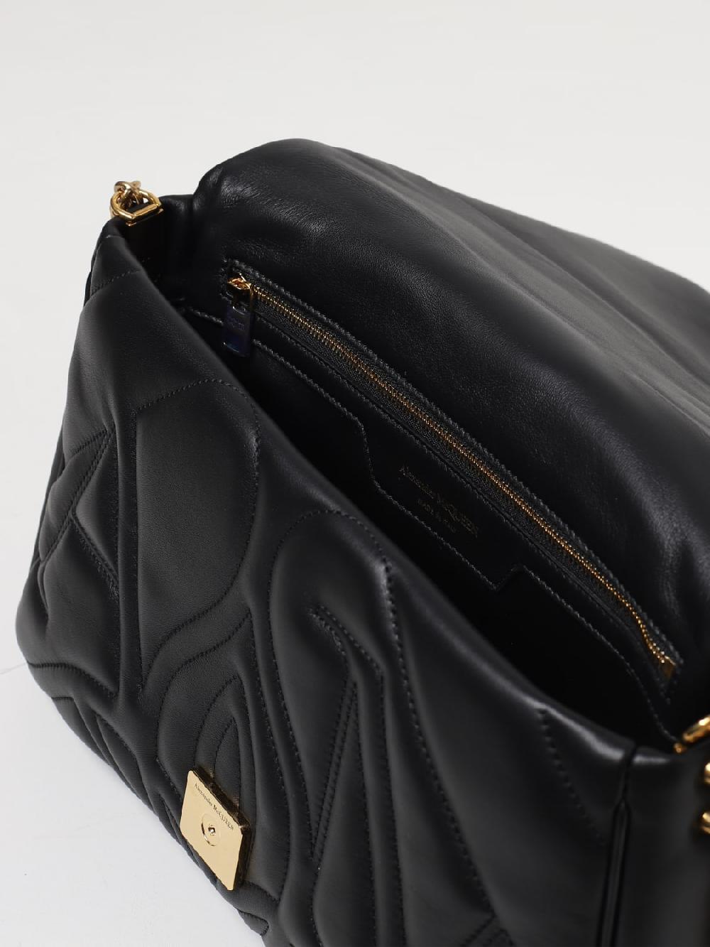 Giglio Borsa Seal Alexander McQueen In Pelle Con Logo Embossed