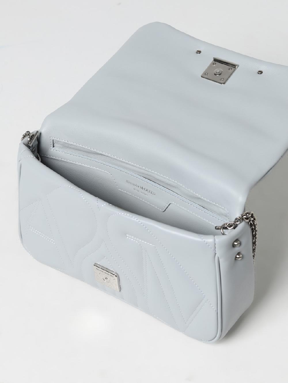 Giglio Borsa Seal Alexander McQueen In Pelle Con Monogram Trapuntato
