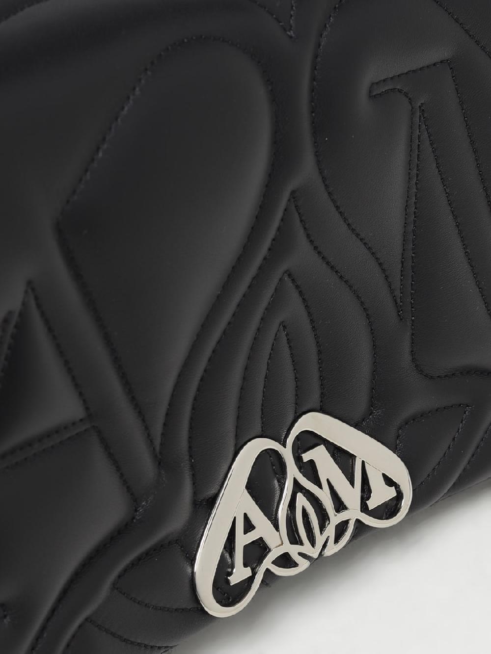 Giglio Borsa Seal Alexander McQueen In Pelle Con Monogram Trapuntato