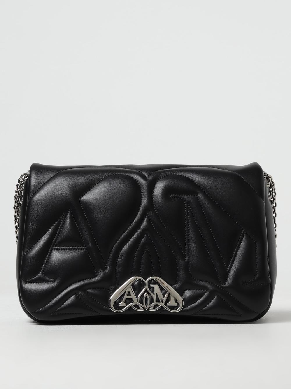 Giglio Borsa Seal Alexander McQueen in pelle con monogram trapuntato