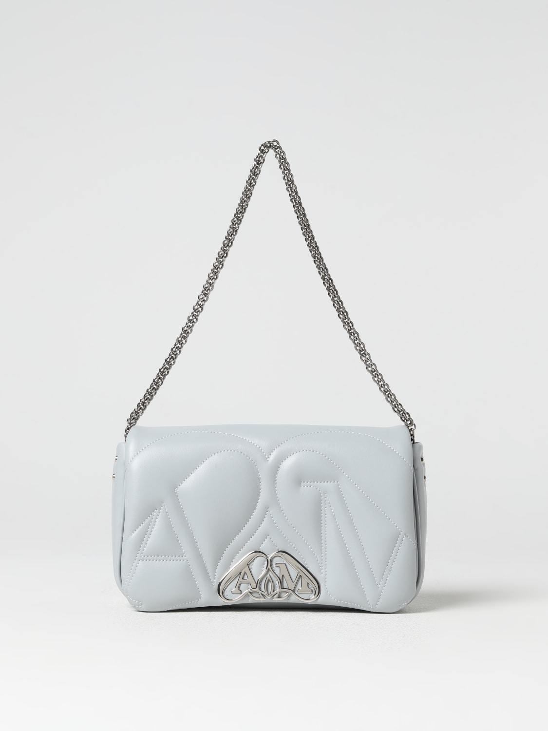 Giglio Borsa Seal Alexander McQueen in pelle con monogram trapuntato