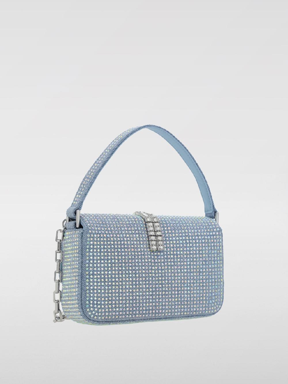 Giglio Borsa Self-Portrait In Denim Con Strass All Over