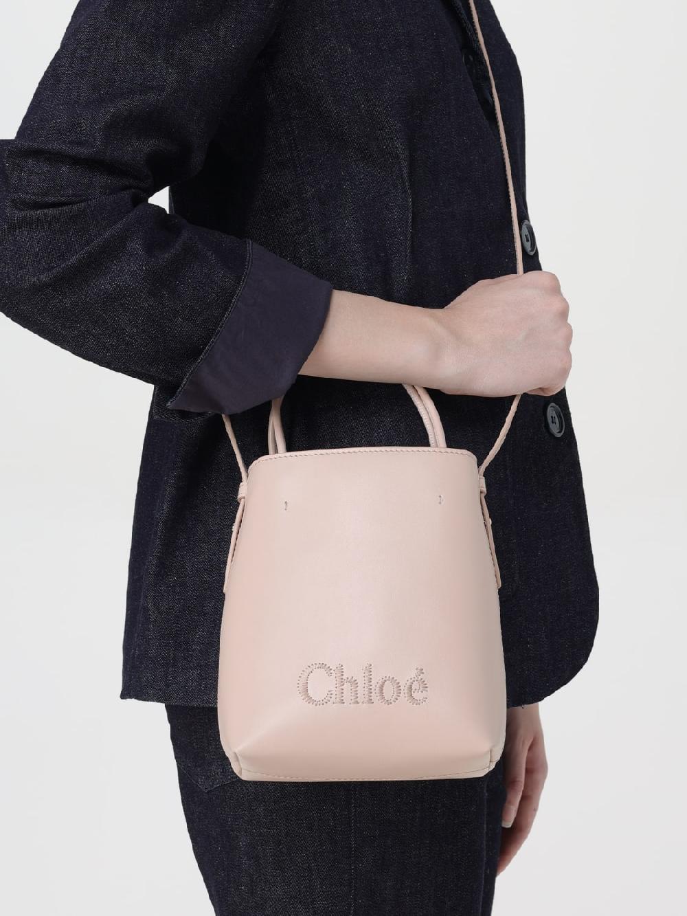 Giglio Borsa Sense Chloè In Pelle Con Logo Ricamato