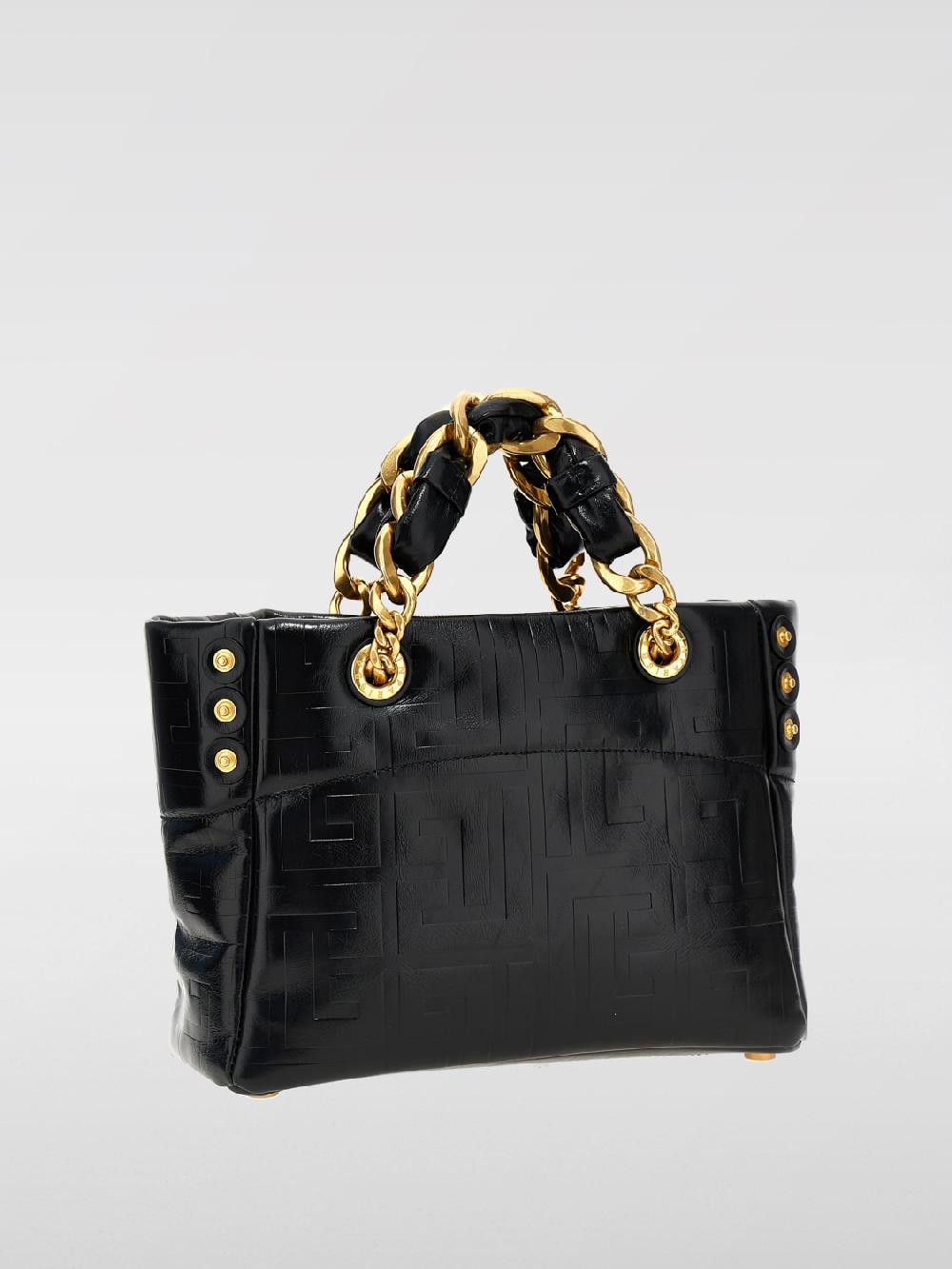 Giglio Borsa Shopper 1945 Soft In Pelle Di Vitello Effetto Crepato Balmain