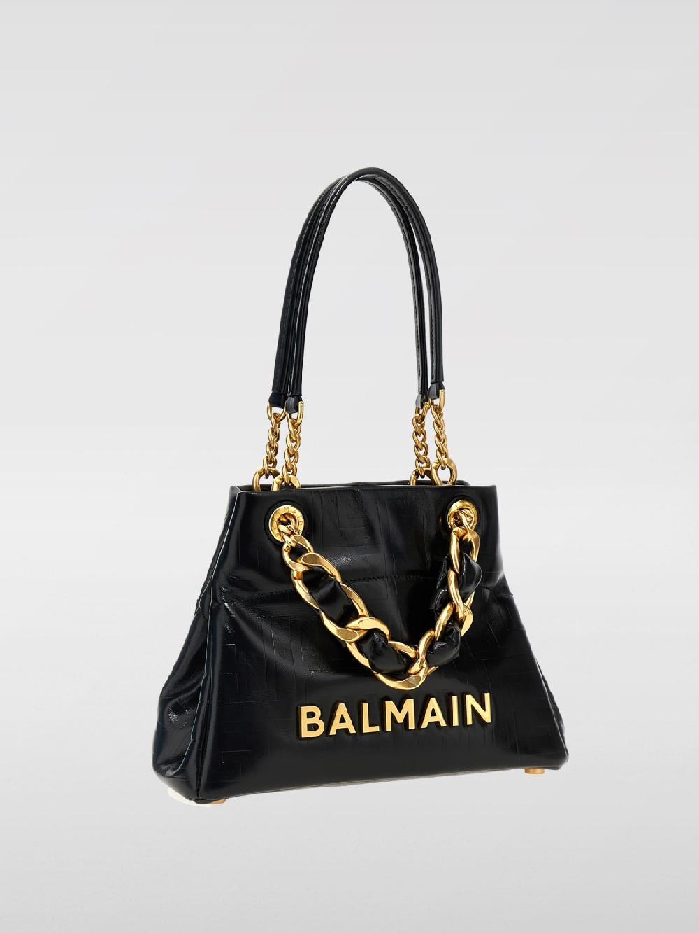 Giglio Borsa Shopper 1945 Soft In Pelle Di Vitello Effetto Crepato Balmain