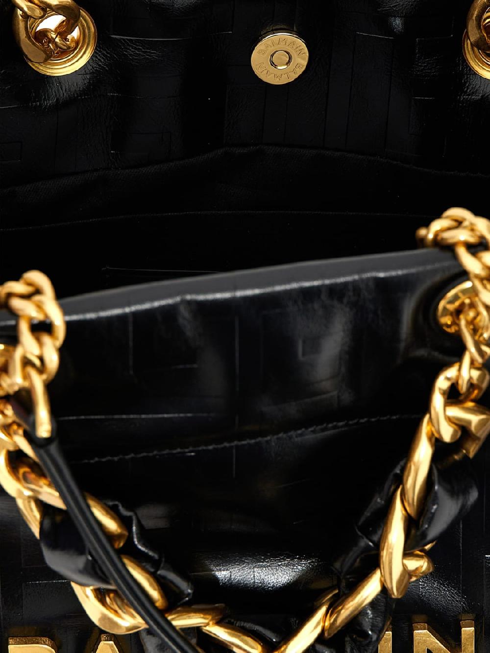 Giglio Borsa Shopper 1945 Soft In Pelle Di Vitello Effetto Crepato Balmain