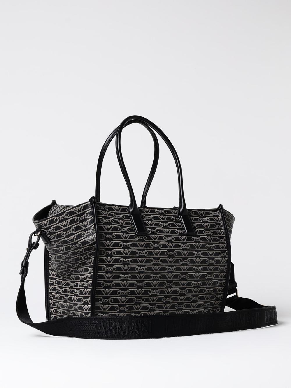 Giglio Borsa Shopper Emporio Armani In Tessuto Con Logo Jacquard