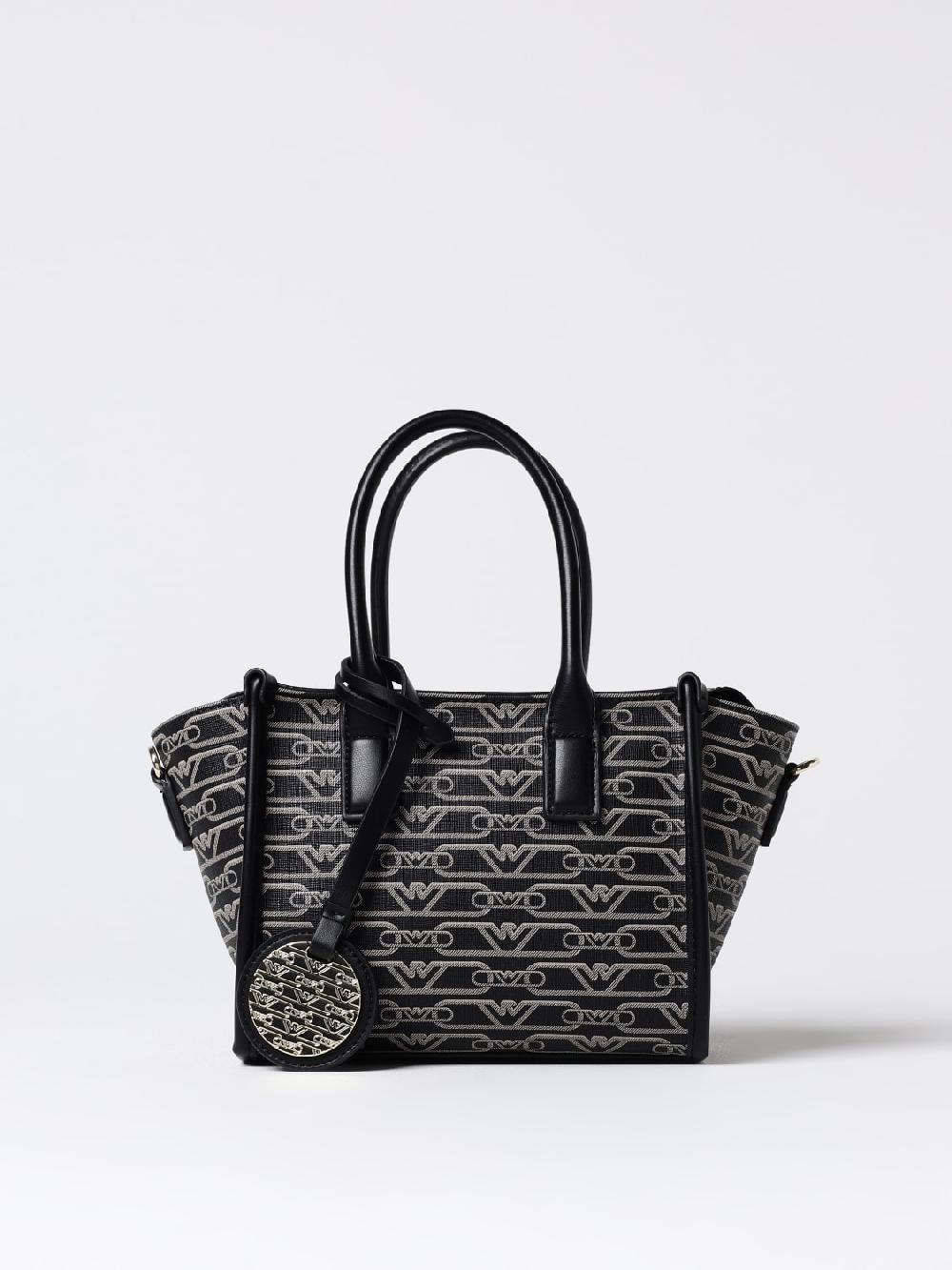 Giglio Borsa Shopper Emporio Armani in tessuto con logo jacquard