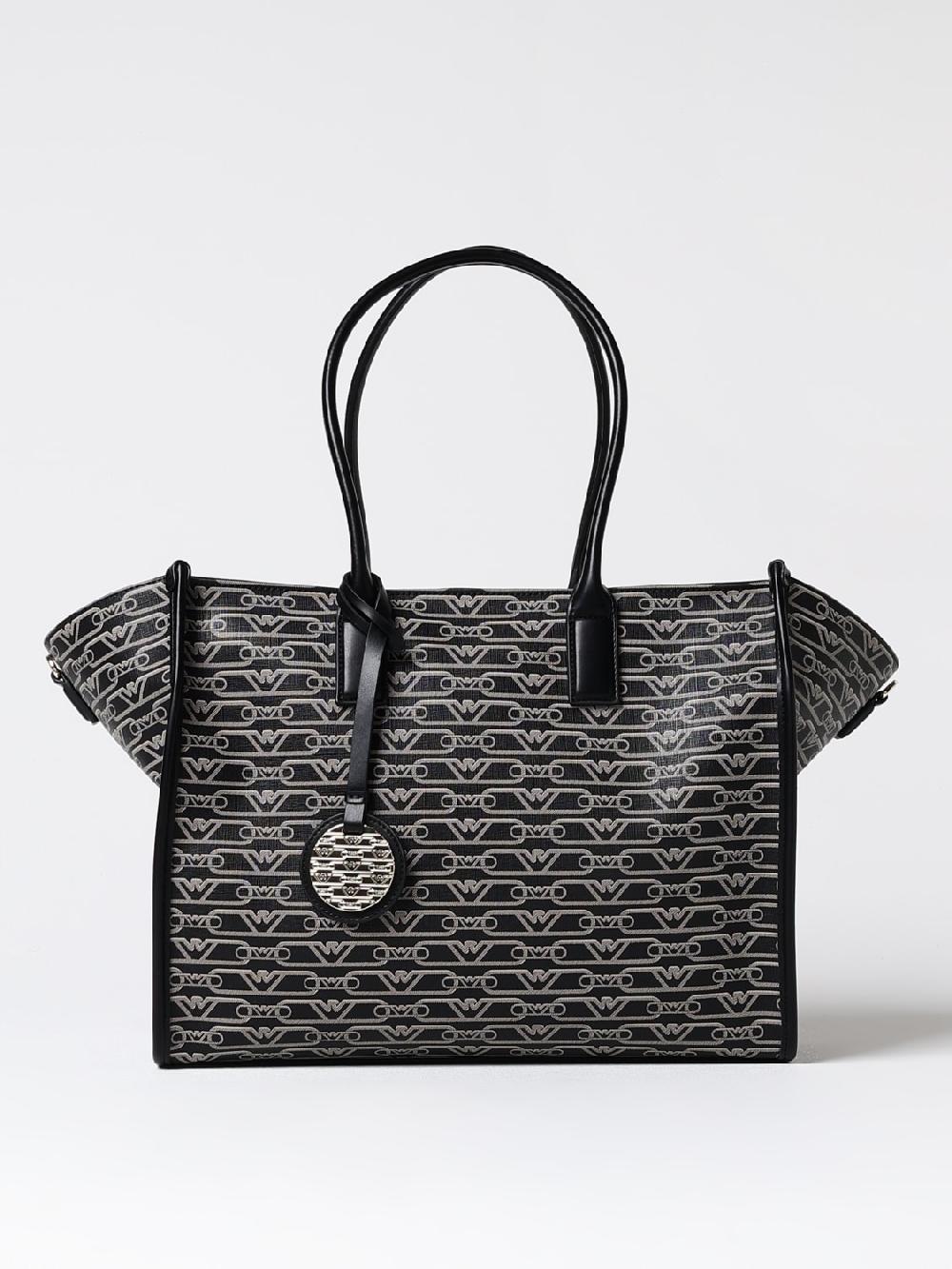 Giglio Borsa Shopper Emporio Armani in tessuto con logo jacquard