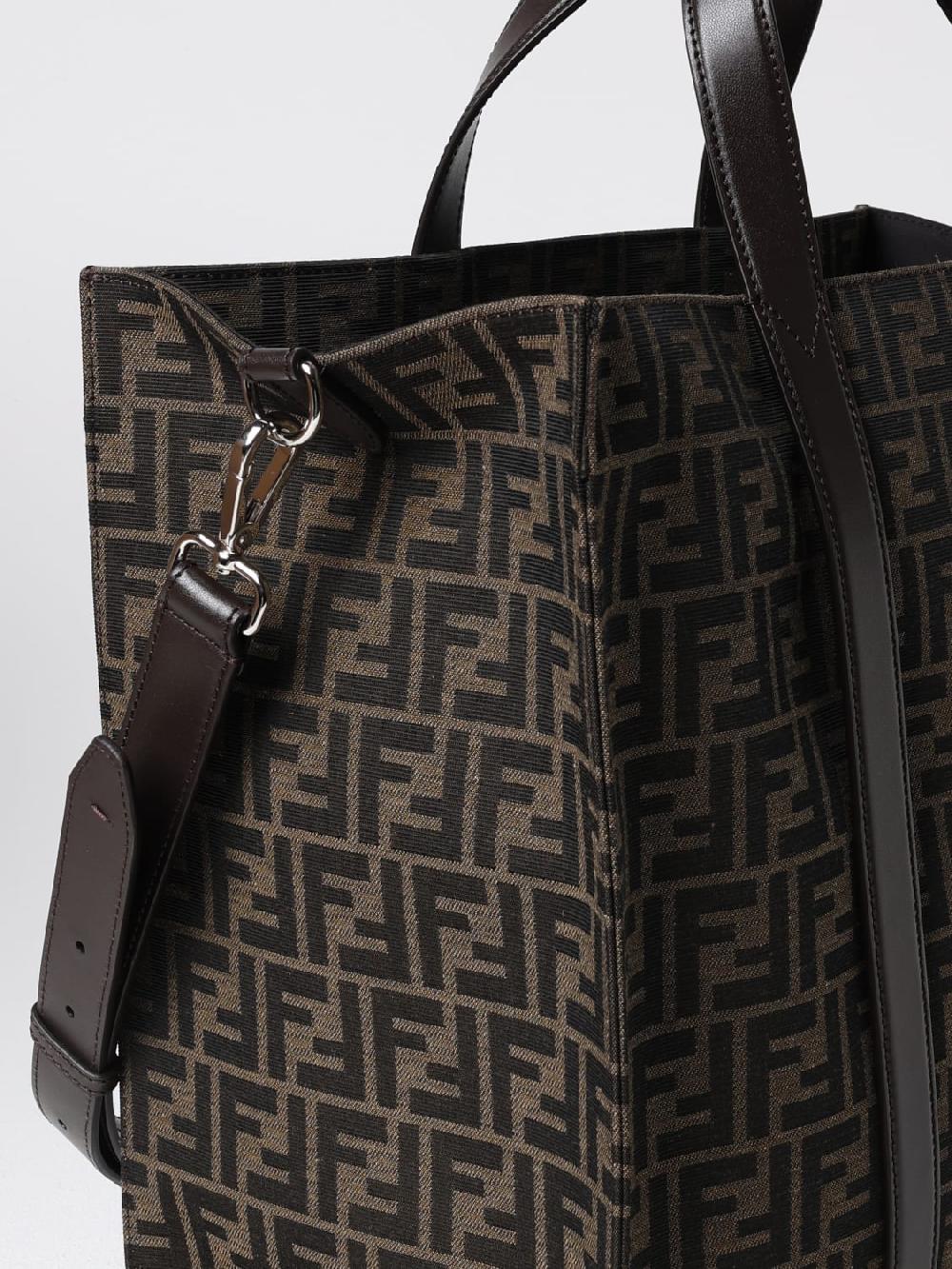 Giglio Borsa Shopper Fendi In Tessuto Con Monogram FF Jacquard