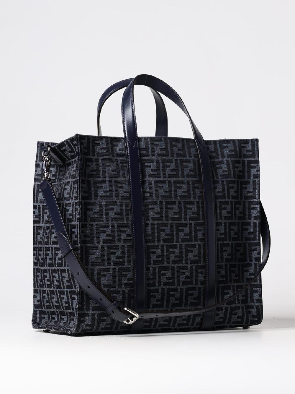 Giglio Borsa Shopper FF Fendi Reversibile In Tessuto Jacquard Riciclato