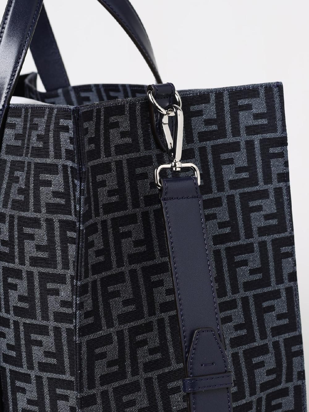 Giglio Borsa Shopper FF Fendi Reversibile In Tessuto Jacquard Riciclato