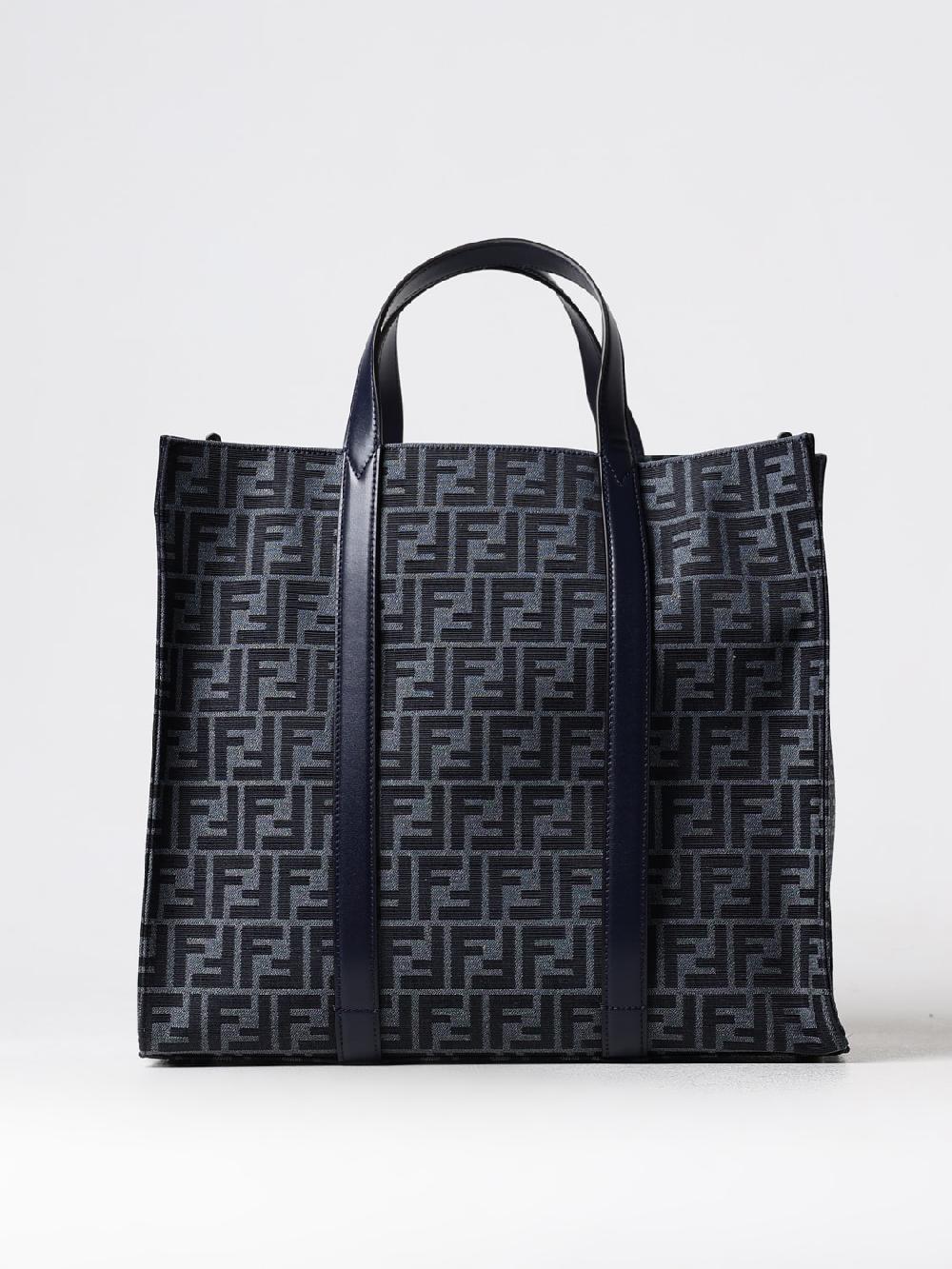 Giglio Borsa Shopper FF Fendi reversibile in tessuto jacquard riciclato