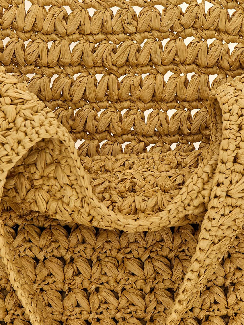 Giglio Borsa Shopping 3.5 Dolce & Gabbana In Rafia Intrecciata