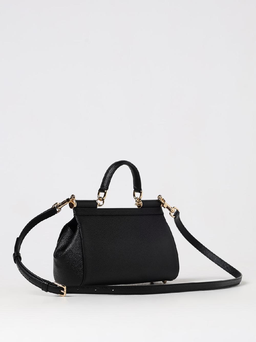 Giglio Borsa Sicily Baguette Dolce & Gabbana In Pelle A Micro Grana