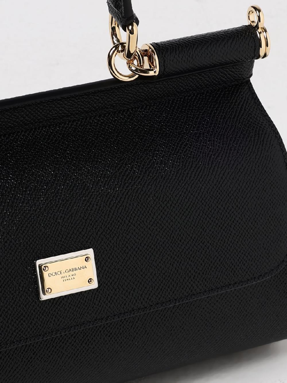 Giglio Borsa Sicily Baguette Dolce & Gabbana In Pelle A Micro Grana