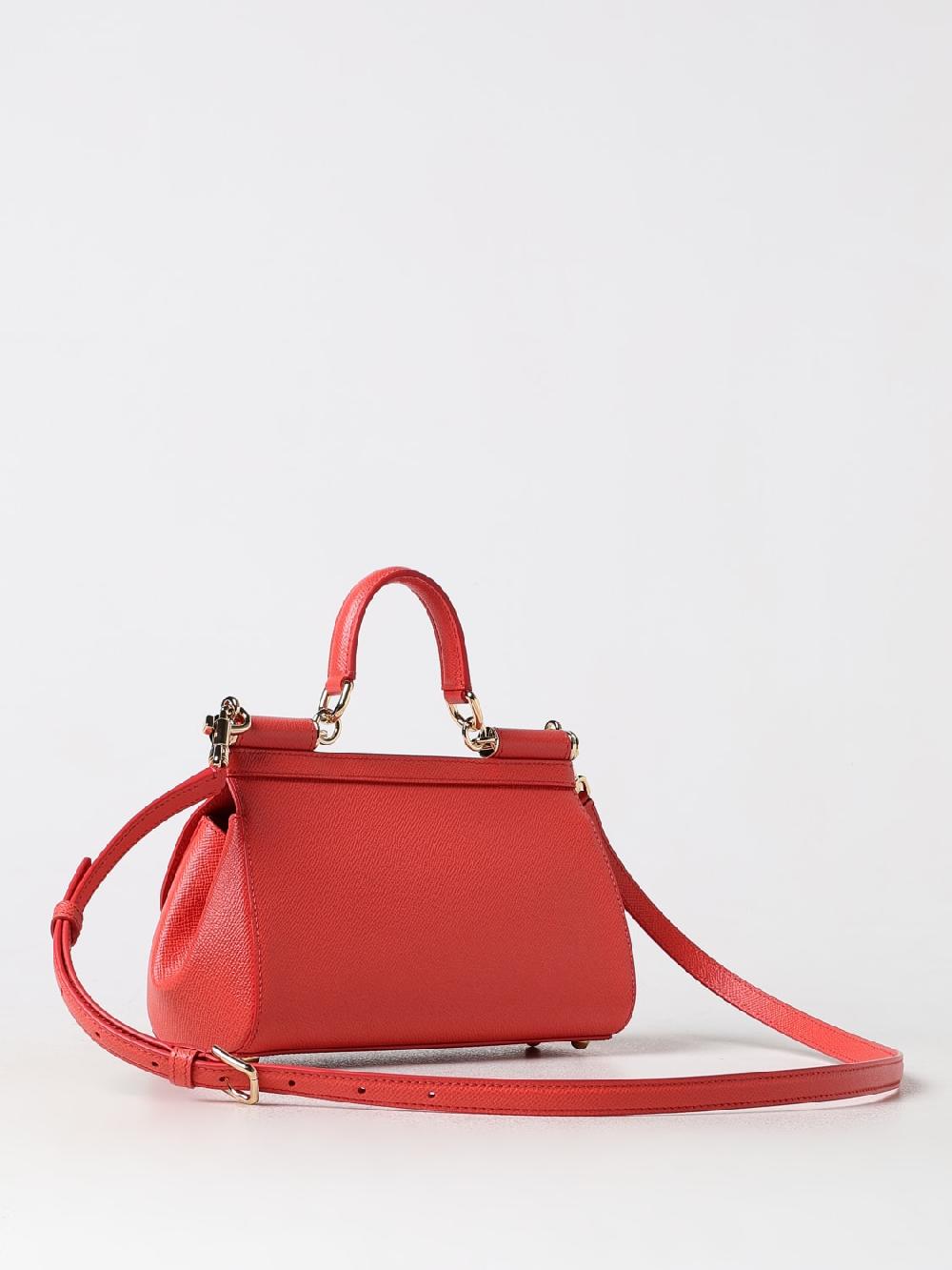 Giglio Borsa Sicily Baguette Dolce & Gabbana In Pelle A Micro Grana