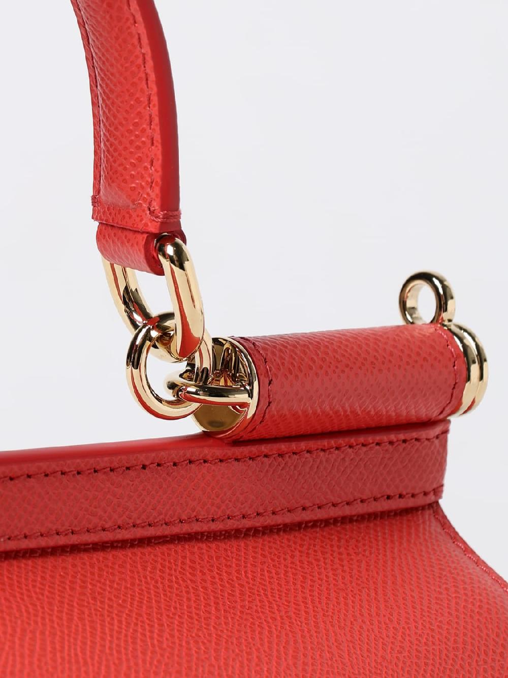 Giglio Borsa Sicily Baguette Dolce & Gabbana In Pelle A Micro Grana