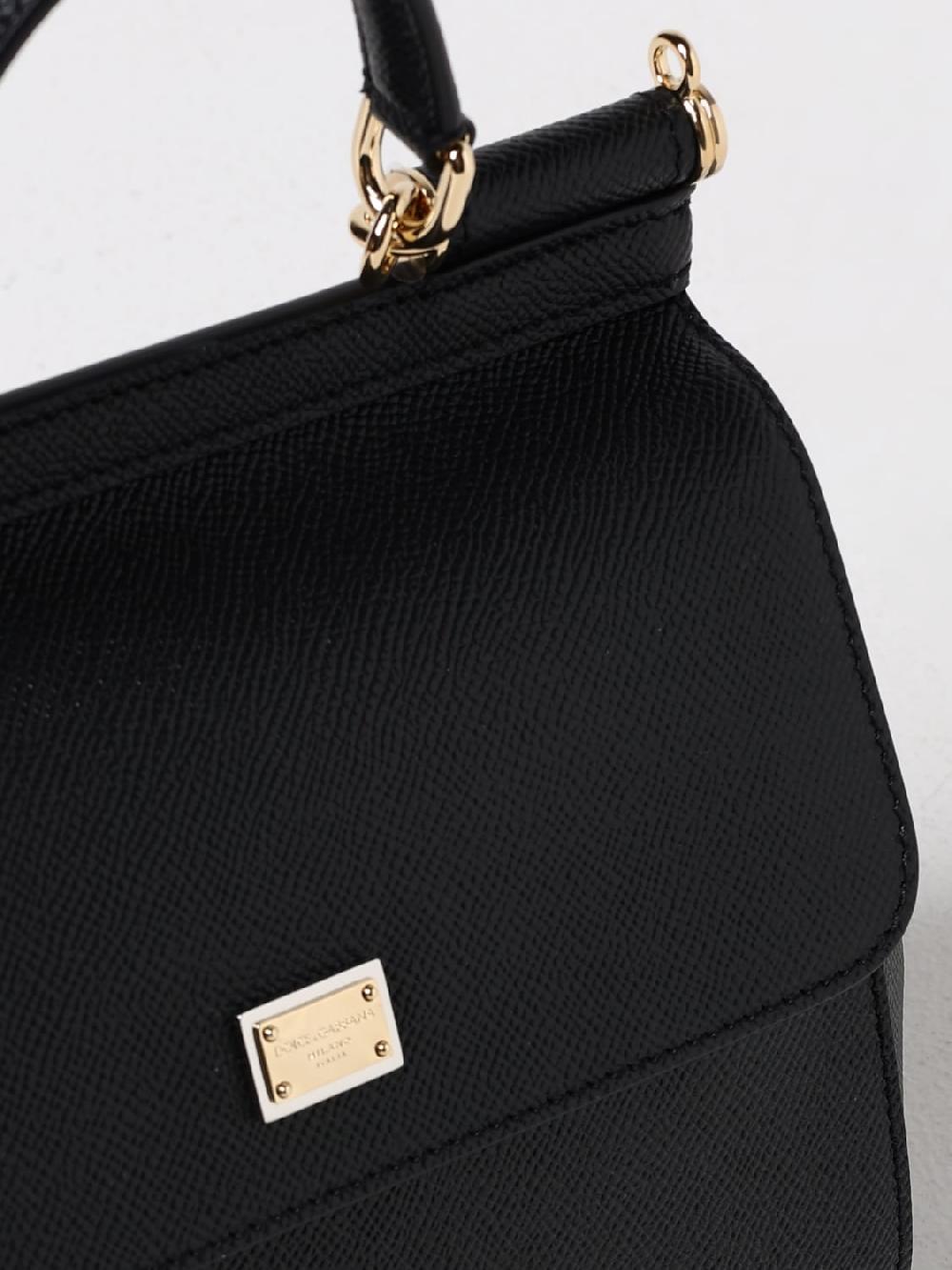 Giglio Borsa Sicily Dolce & Gabbana In Pelle A Micro Grana