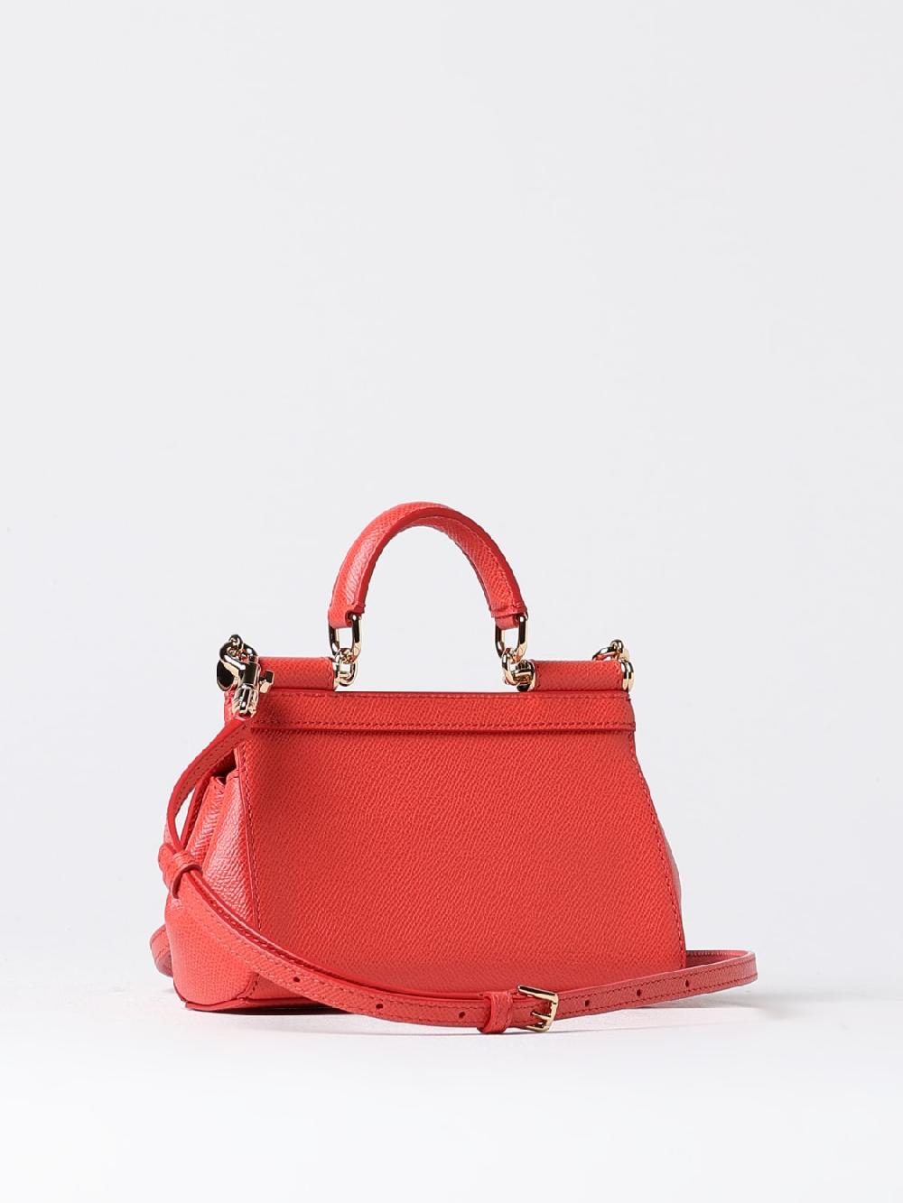 Giglio Borsa Sicily Dolce & Gabbana In Pelle A Micro Grana