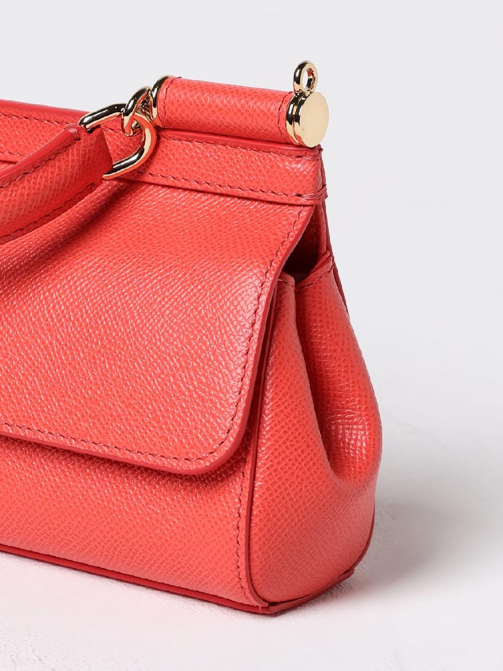 Giglio Borsa Sicily Dolce & Gabbana In Pelle A Micro Grana