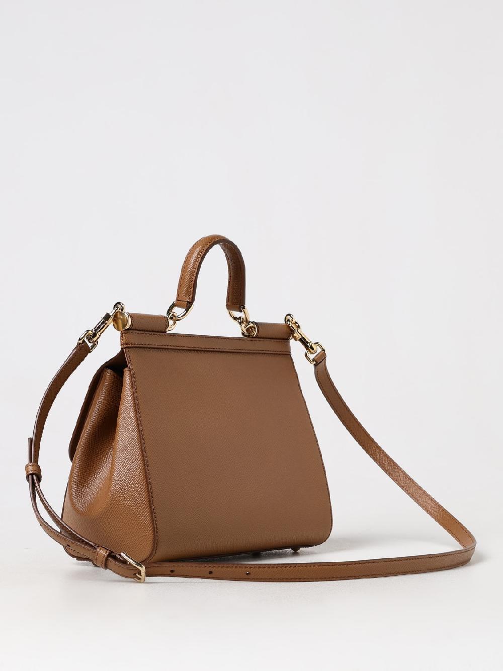 Giglio Borsa Sicily Dolce & Gabbana In Pelle A Micro Grana