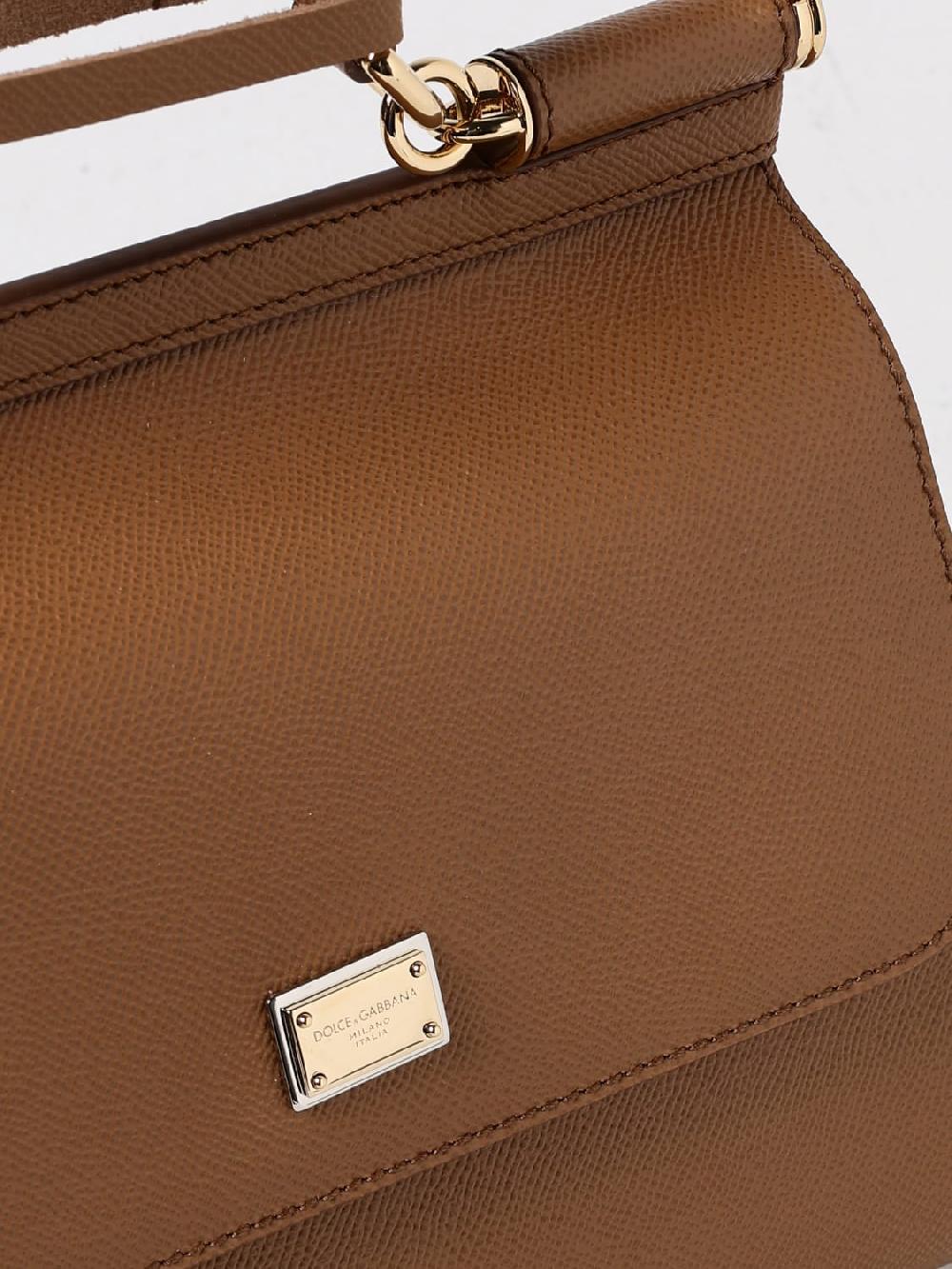 Giglio Borsa Sicily Dolce & Gabbana In Pelle A Micro Grana