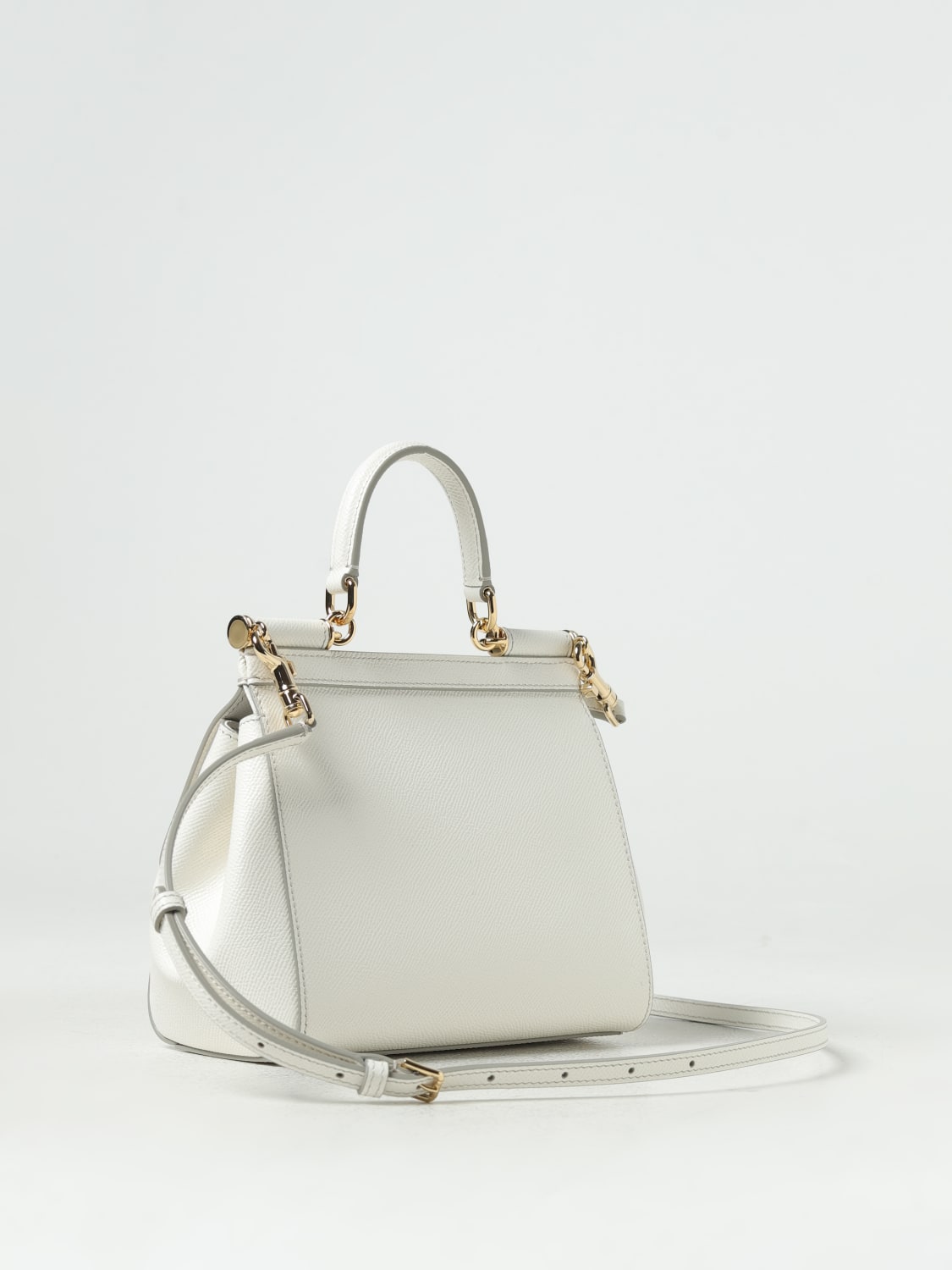 Giglio Borsa Sicily Dolce & Gabbana In Pelle A Micro Grana