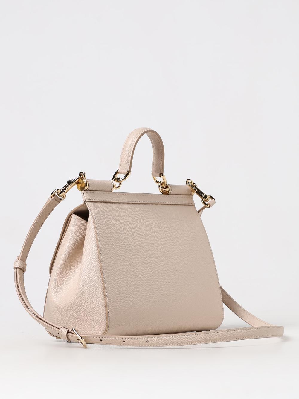 Giglio Borsa Sicily Dolce & Gabbana In Pelle A Micro Grana