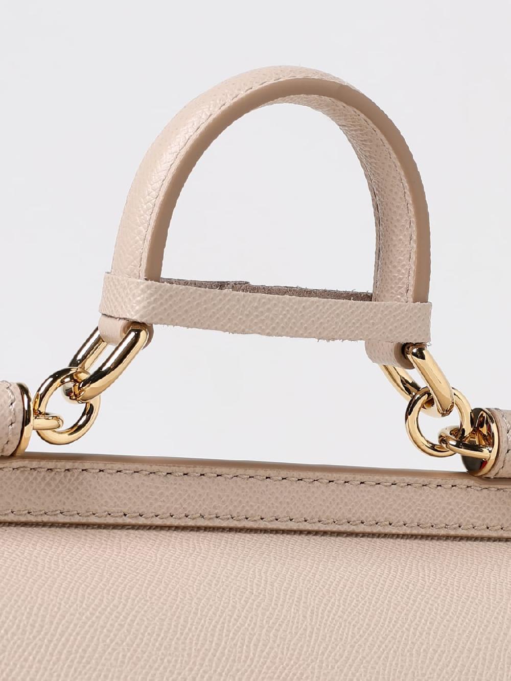 Giglio Borsa Sicily Dolce & Gabbana In Pelle A Micro Grana
