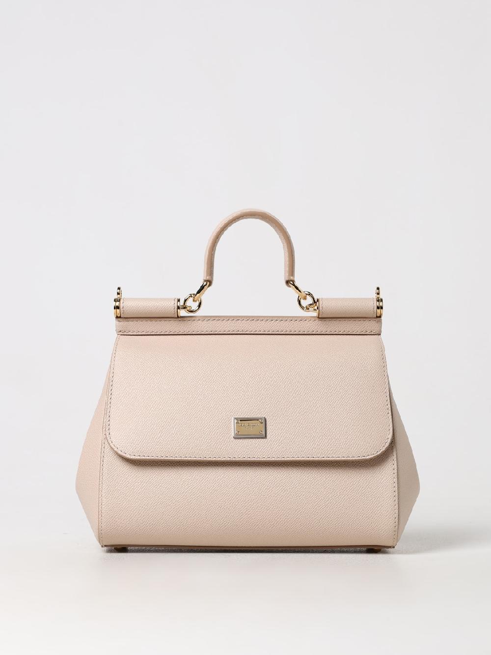 Giglio Borsa Sicily Dolce & Gabbana in pelle a micro grana