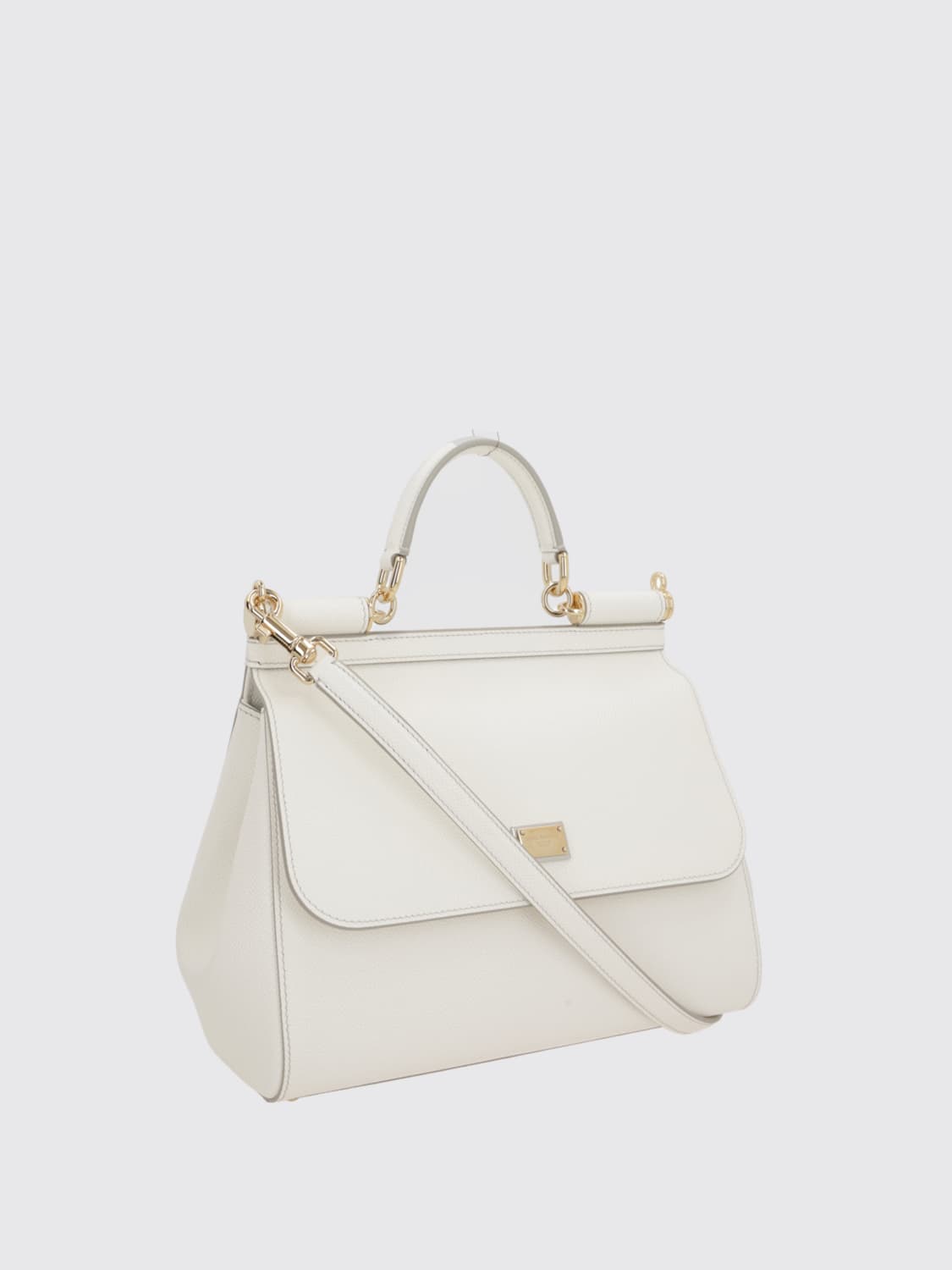 Giglio Borsa Sicily Dolce & Gabbana In Pelle A Micro Grana
