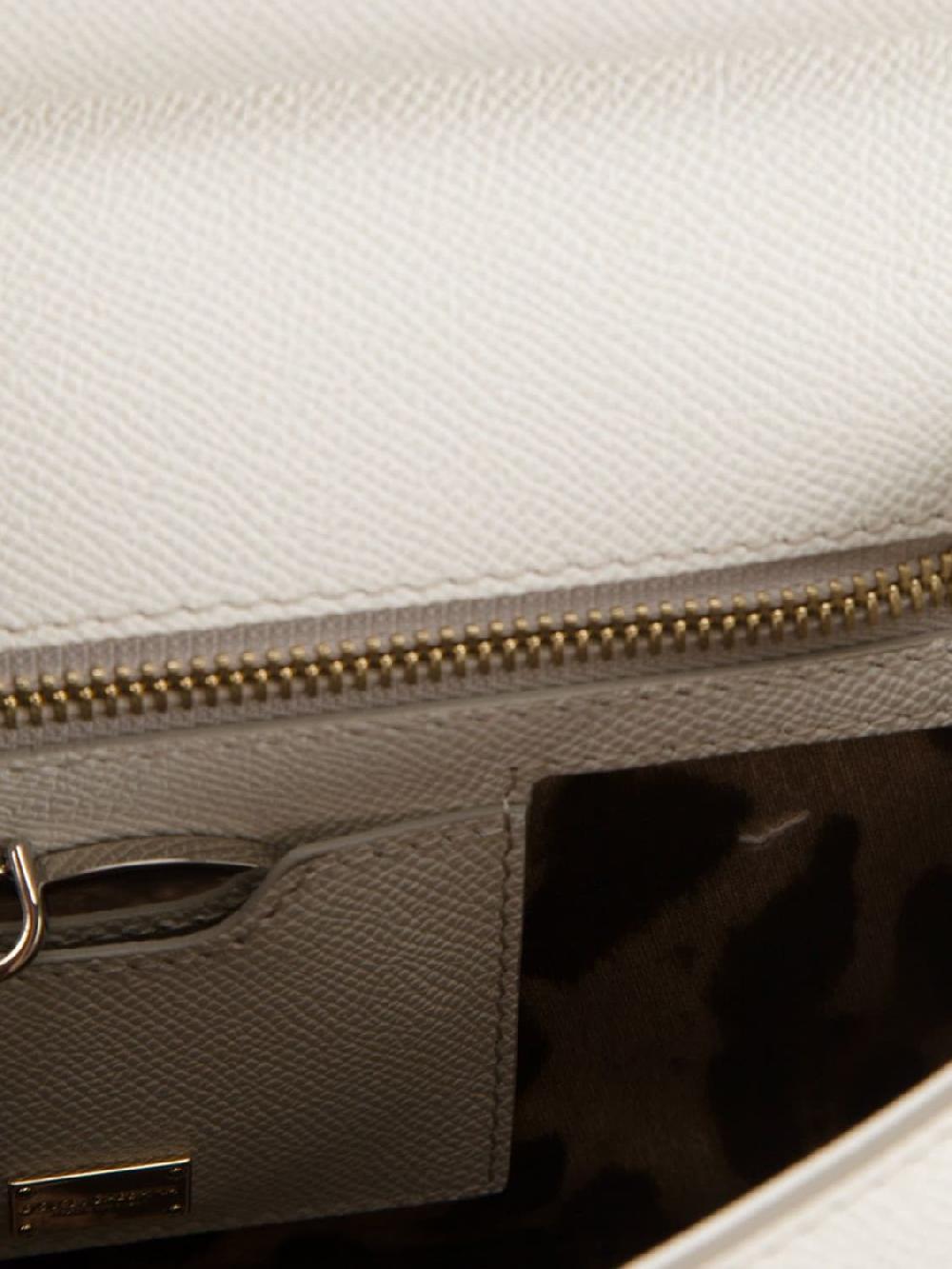 Giglio Borsa Sicily Dolce & Gabbana In Pelle A Micro Grana