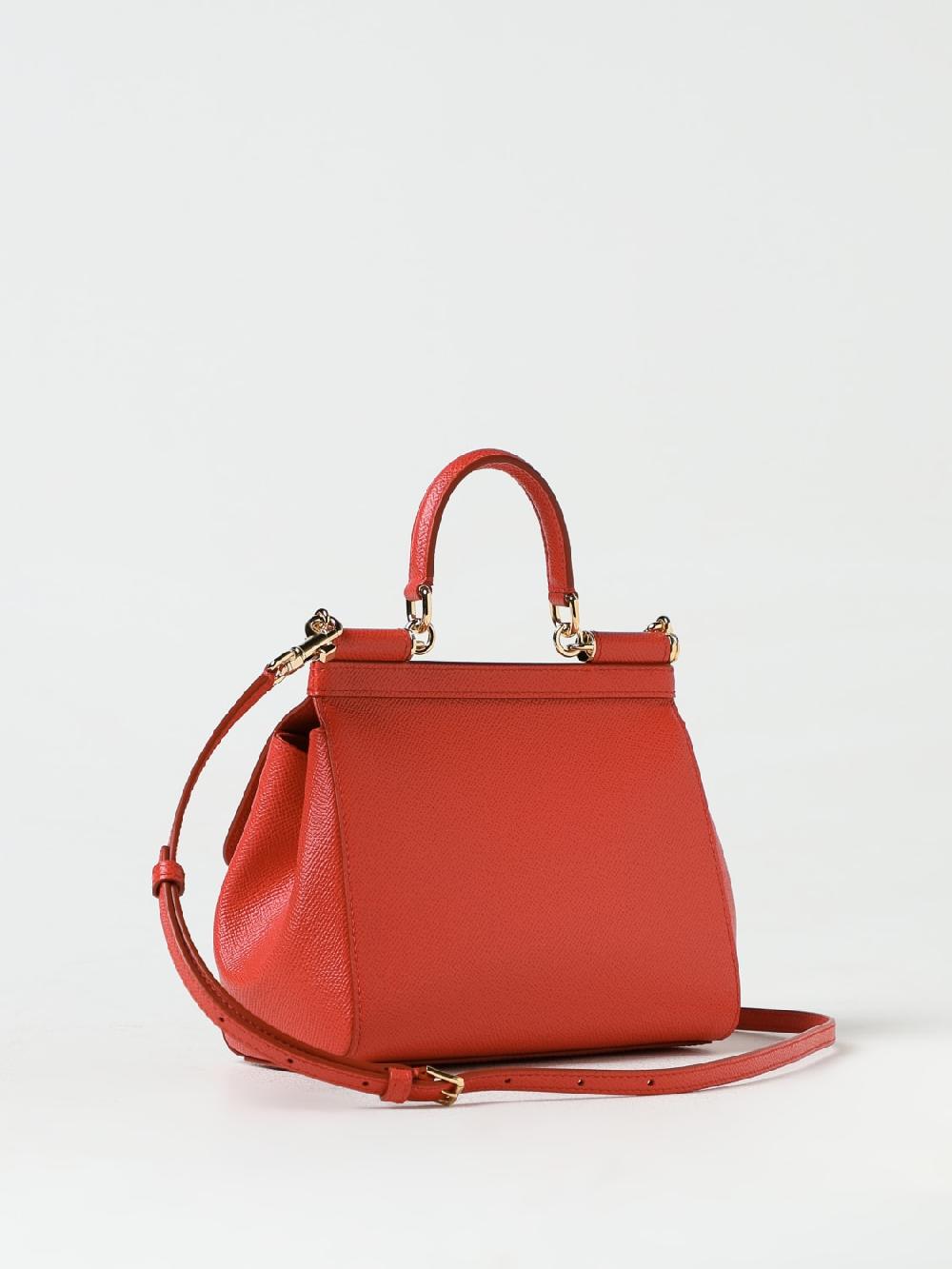 Giglio Borsa Sicily Dolce & Gabbana In Pelle A Micro Grana