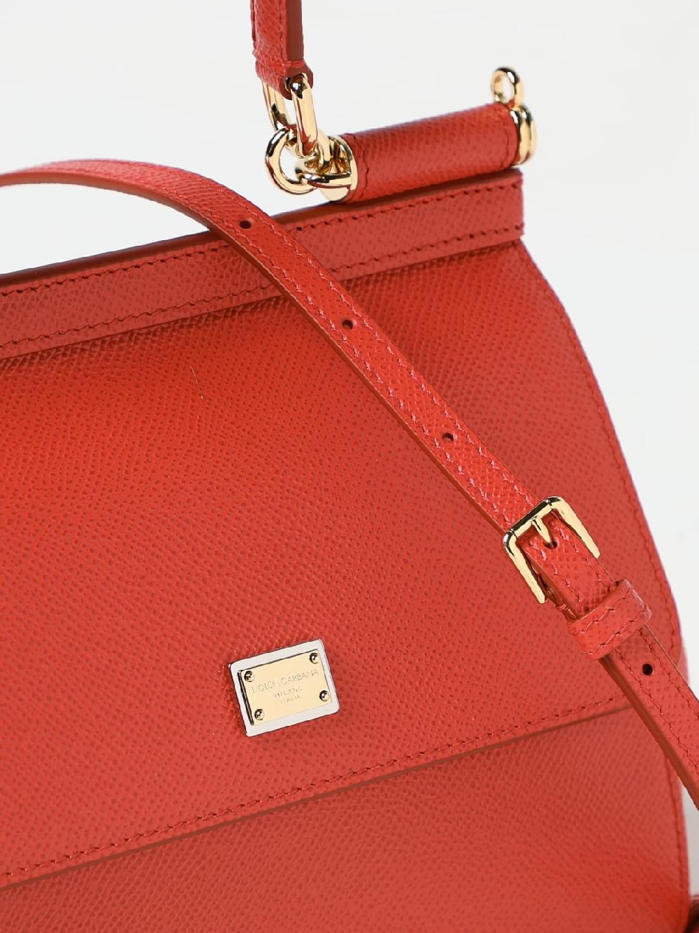 Giglio Borsa Sicily Dolce & Gabbana In Pelle A Micro Grana