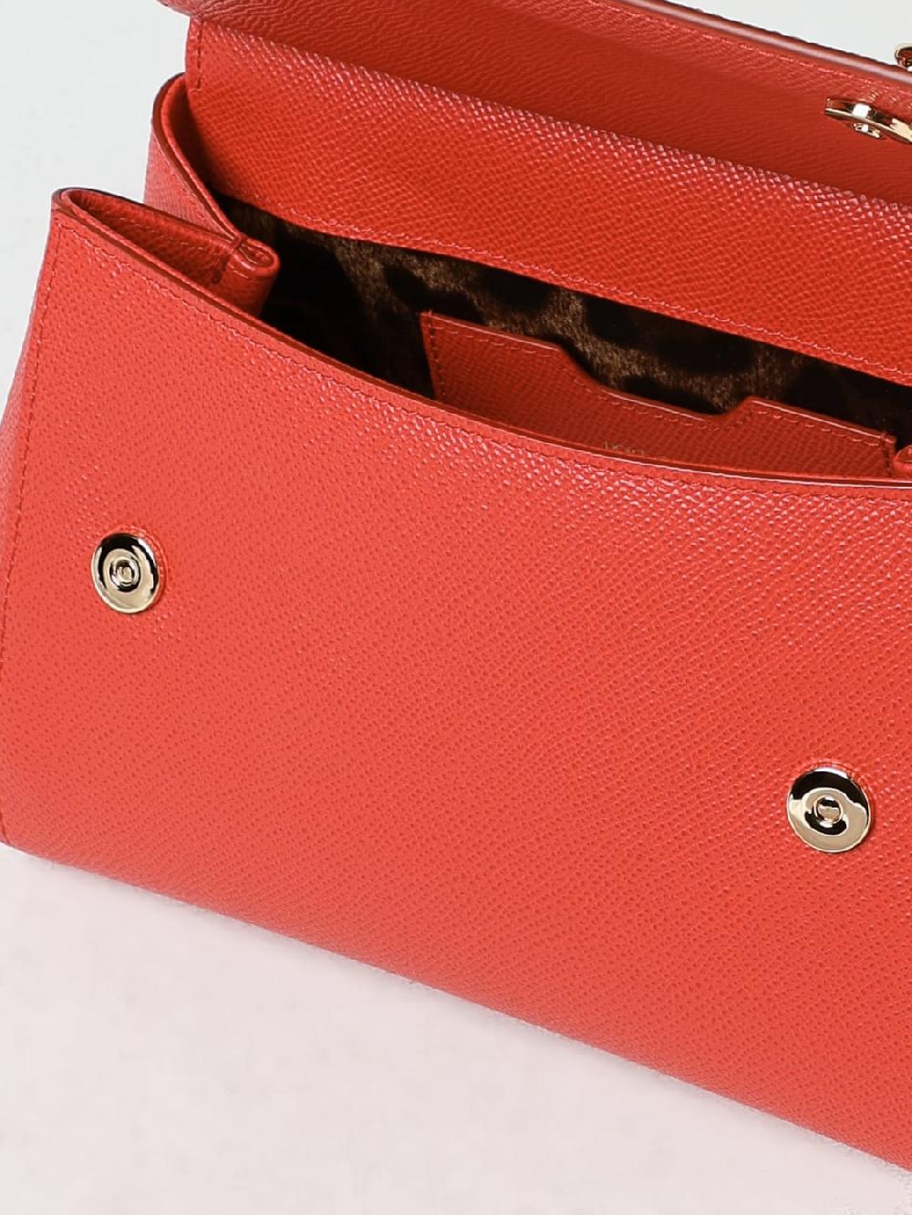 Giglio Borsa Sicily Dolce & Gabbana In Pelle A Micro Grana